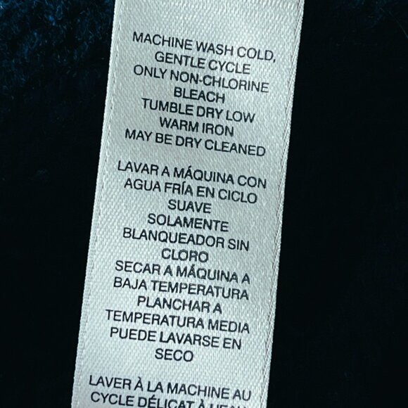 Chicos 3 Sweater Tunic XL Cowl Neck Chunky Knit Marled Navy Colorblock Cozychic - Picture 5 of 8